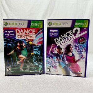 XBOX 360 Kinect Dance Central Game Bundle of 2 Discs 1 & 2